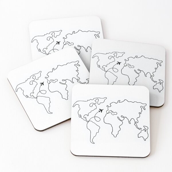 Item preview, Travel/ Minimalist World Map designed and sold by CraftyCarly27.