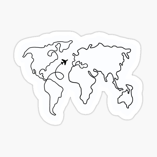 Item preview, Travel/ Minimalist World Map designed and sold by CraftyCarly27.