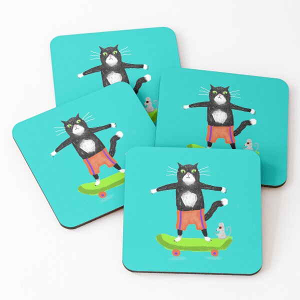 Item preview, Funny Skateboarding Cat designed and sold by Pamelak58.