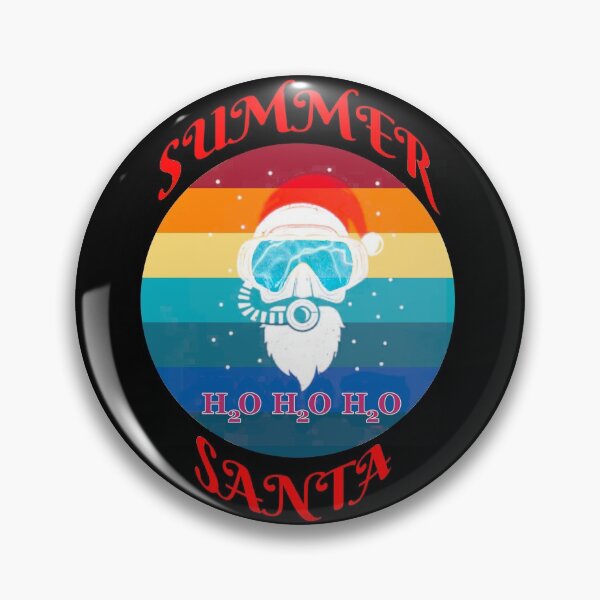 Item preview, Summer Santa Scuba Diver Black Background designed and sold by KeysTreasures.