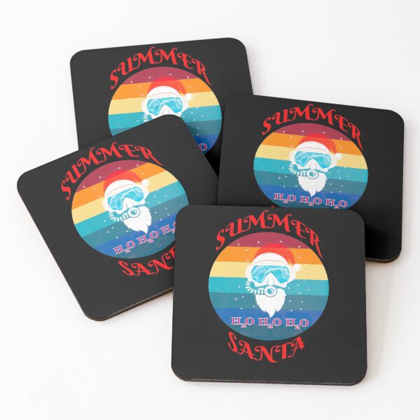 Item preview, Summer Santa Scuba Diver Black Background designed and sold by KeysTreasures.