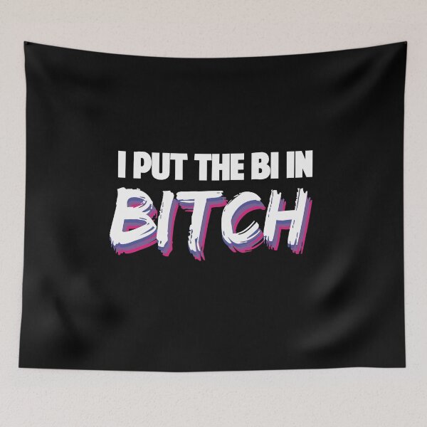 Item preview, I Put the BI in Bitch LGBT Rainbow Bi Pride Flag Bisexual  designed and sold by Rzelemenz.