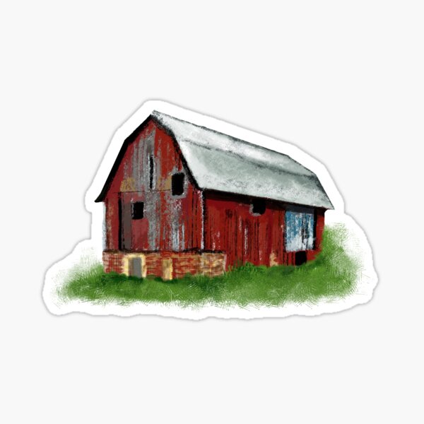 Old barn Sticker