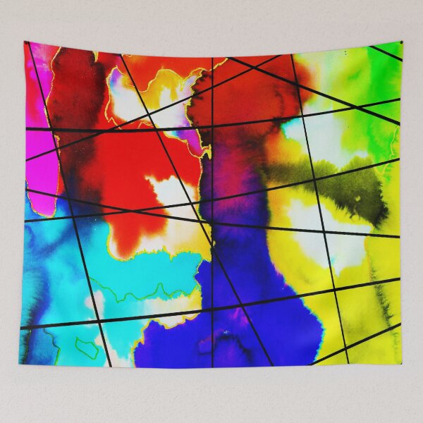 Item preview, Crazy Line Pattern with Colorful Background designed and sold by MinArt Illustrations.