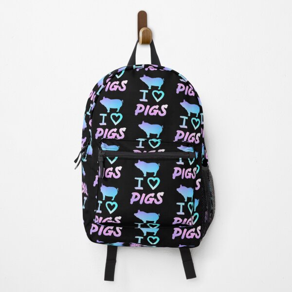Item preview, I Love Pigs, Blue and Purple Pig designed and sold by Mochi-Merch.