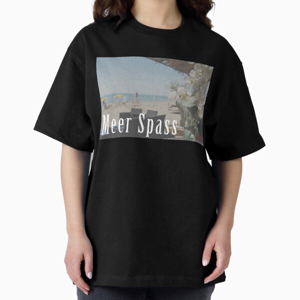 Meer Spass am Sandstrand unter Orchideen Oversized T-Shirt