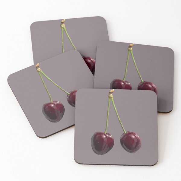 Item preview, Cherries on a dark background designed and sold by A-using-colors.