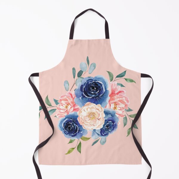 Item preview, Navy and Blush Floral Cluster designed and sold by Mzeibert.