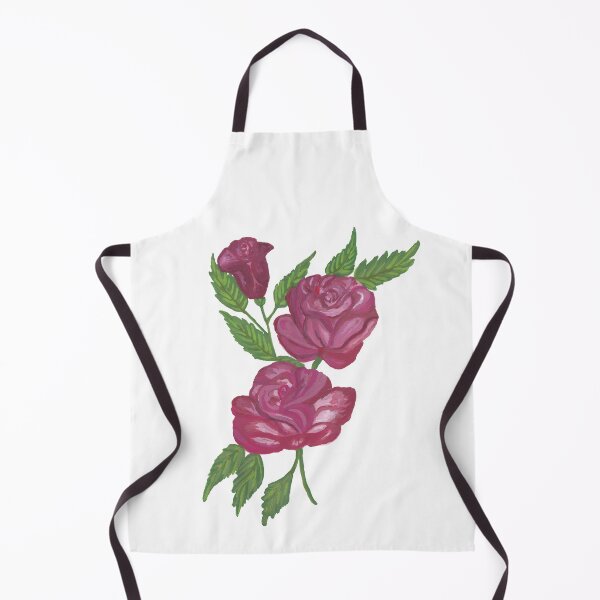 Item preview, Flora, roses, violet, dark red, gouche-acrylique, drawing, Bebicervin designed and sold by BebiCervin.