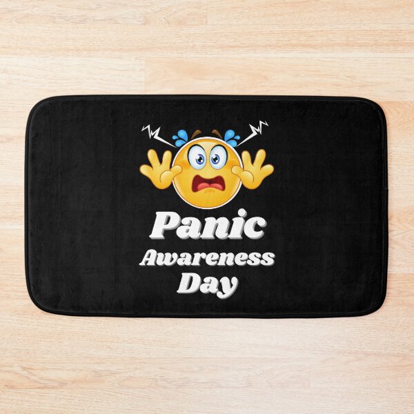 Item preview, Panic Awareness Day with emoticon and text in white designed and sold by AnnaBBS.