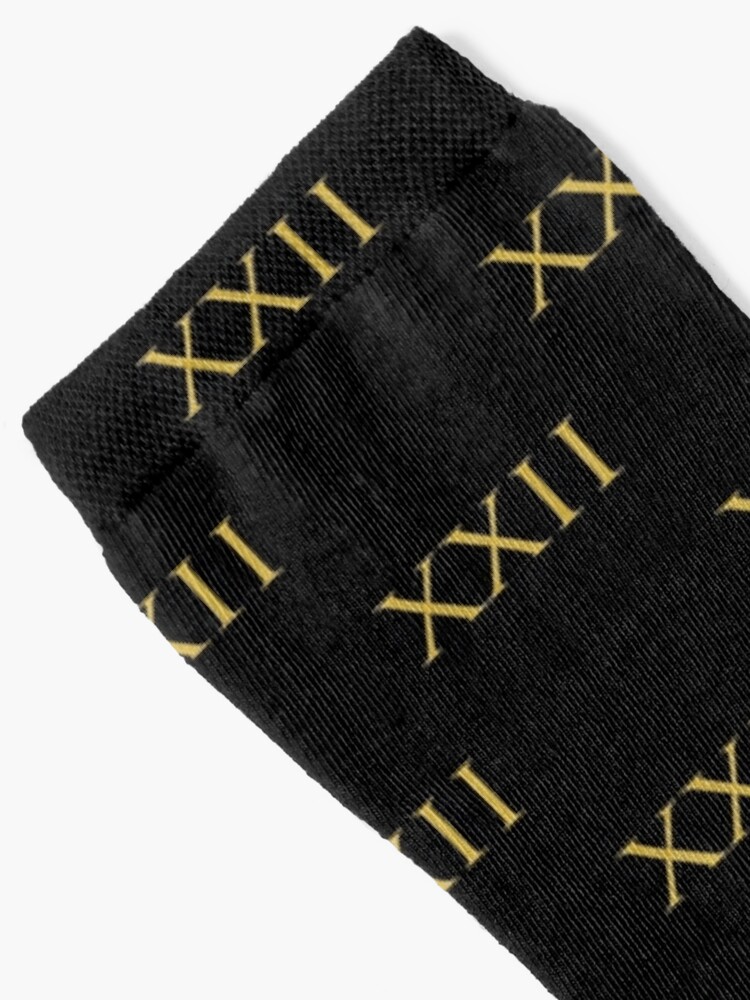 Number 55 Roman Numeral LV Gold Socks for Sale by nocap82