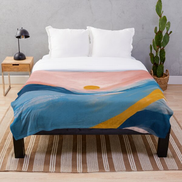 Item preview, Pink and Blue Abstract Watecolor Sunrise Over Ocean - Painted by Morgan Harper Nichols designed and sold by morgansgoods.