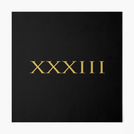 Number 55 Roman Numeral LV Gold Mounted Print for Sale by nocap82