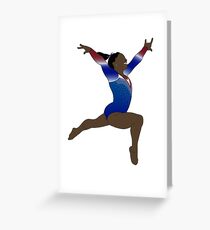 Simone Biles - Olympic Goddess Greeting Card