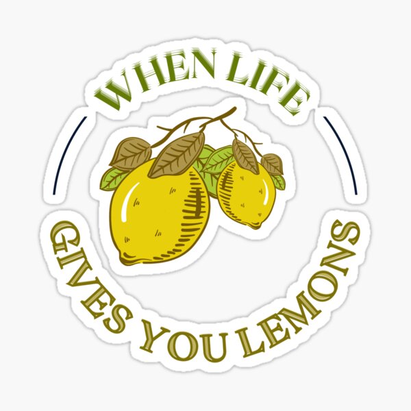 When Life Gives You Lemons - Abstract Graphic Arts by Prishea Sticker