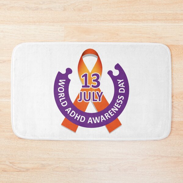 Item preview, World TDHA Awareness Day icon symbol, orange ribbon. Ideal for educational and informational materials designed and sold by LucianoCosmo.