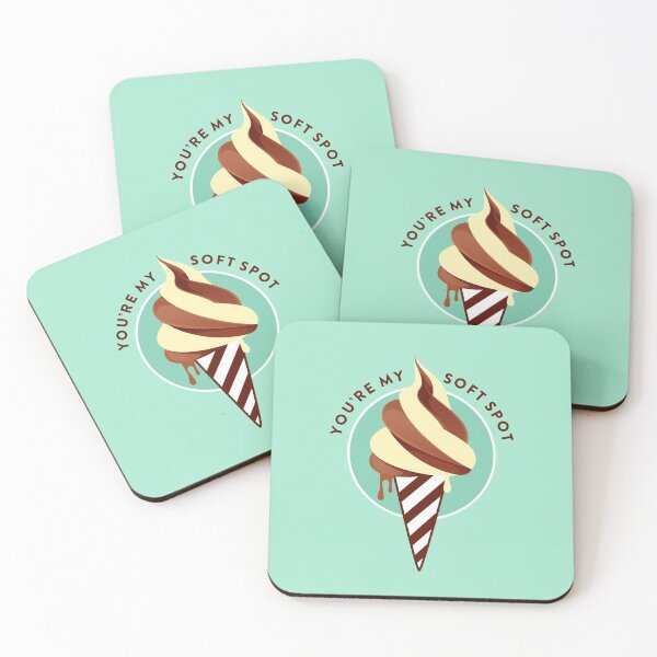 Item preview, Soft ice cream with chocolate and vanilla "You're my soft spot" designed and sold by TrueType.
