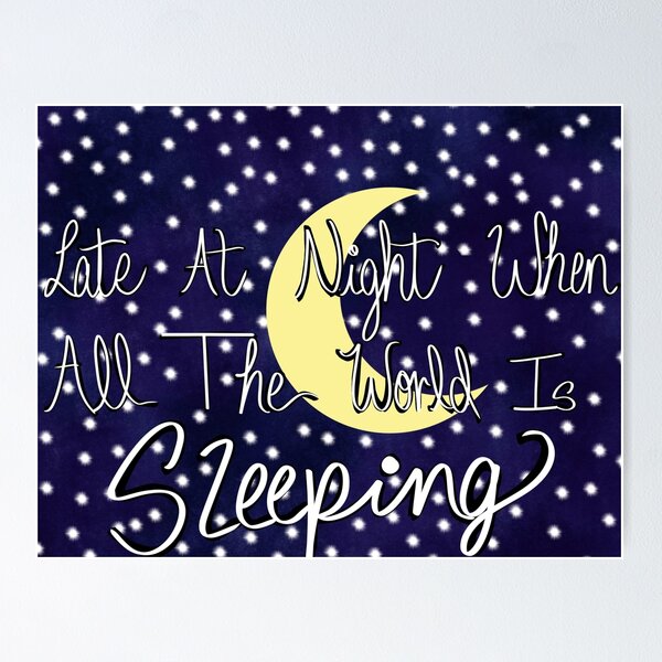 Item preview, Late At Night When All The World Is Sleeping  designed and sold by EmJCreations.