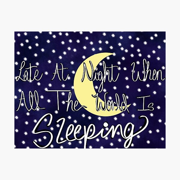 Item preview, Late At Night When All The World Is Sleeping  designed and sold by EmJCreations.