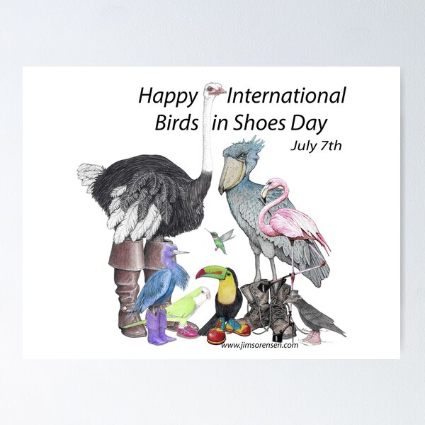 Item preview, Happy International Birds in Shoes Day designed and sold by JimsBirds.