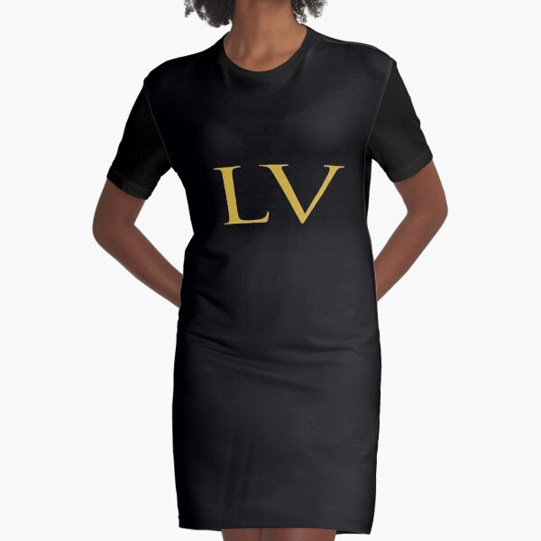 LV Black T-Shirt Dress