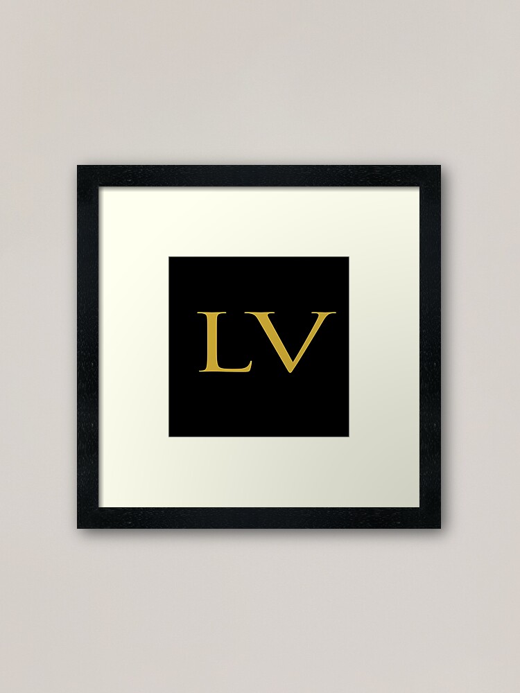 Number 55 Roman Numeral LV Gold Framed Art Print for Sale by nocap82