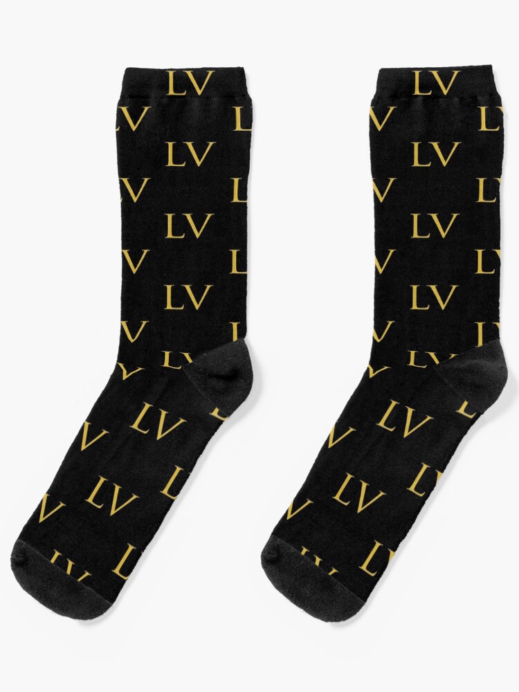 Louis Vuitton, Accessories, Louis Vuitton Monogram Black White Socks 6 8