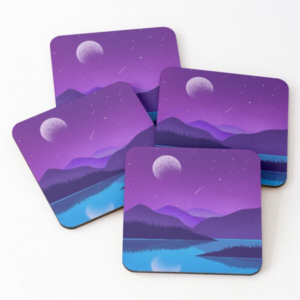 Item preview, moon landscape stars sky  designed and sold by LavrushaArt.