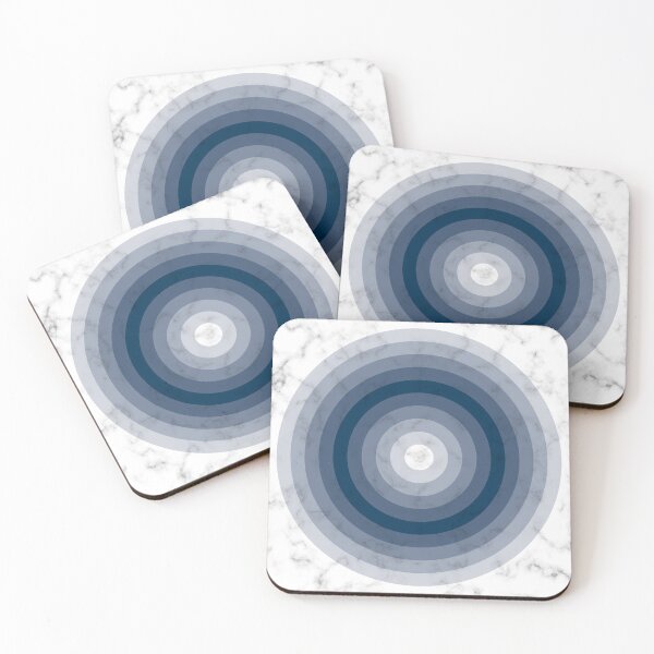 Item preview, Shades of Prussian Blue Marble Circle designed and sold by PatternSalad.