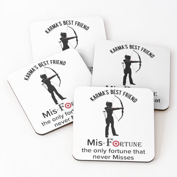 Item preview, Misfortune the only fortune that does not miss. Funny Karma Quotes designed and sold by enigma3a.