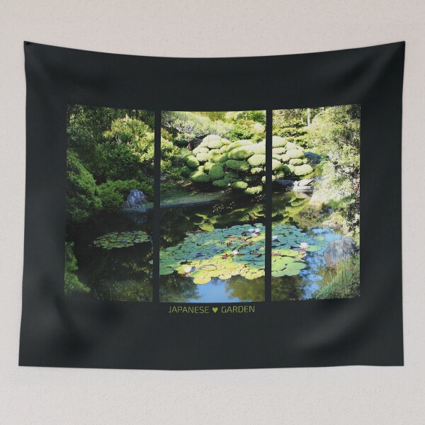 Item preview, Japanese garden with lily pond. designed and sold by CatCarrot.