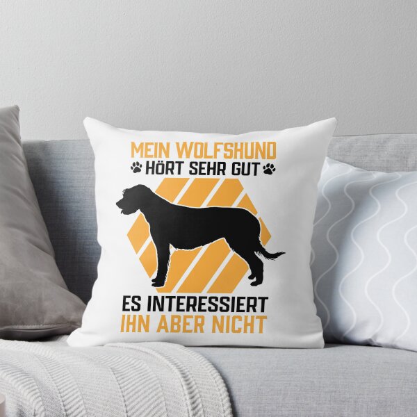 Artikelvorschau, Mein Irischer Wolfshund hört gut Windhund Spruch entworfen und verkauft von madgrfx.