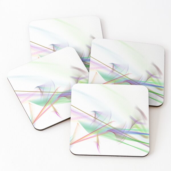 Item preview,  Just Right Abstract Art Design wavy line art full of color on white background designed and sold by TekakuArt.