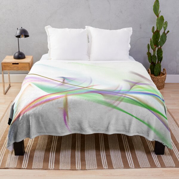 Item preview, Just Right Abstract Art Design wavy line art full of color on white background designed and sold by TekakuArt.