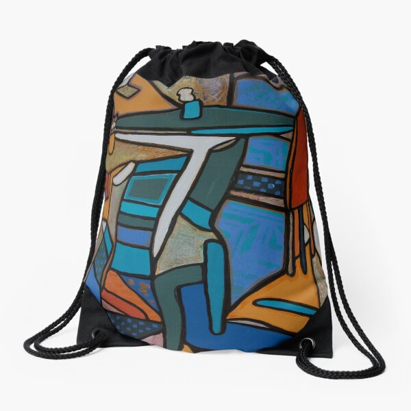 Urban Culture - Table for Two Drawstring Bag