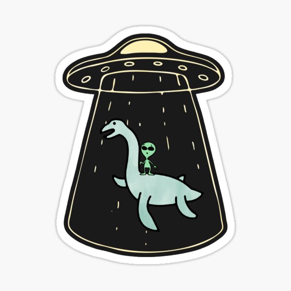 Item preview, Plesiosaurus Alien Abduction designed and sold by Dan the Awkward.