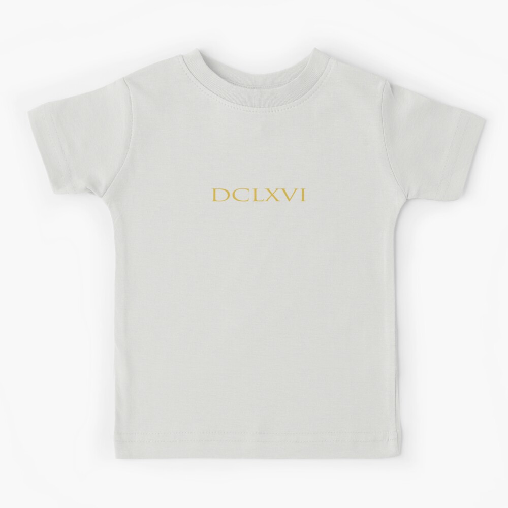 Number 55 Roman Numeral LV Gold Kids T-Shirt for Sale by nocap82