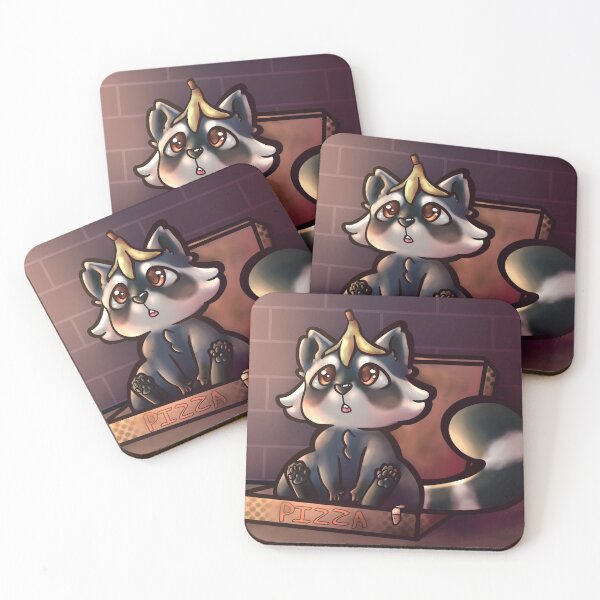 Item preview, Raccoon in box with background designed and sold by OrangeRamphasto.