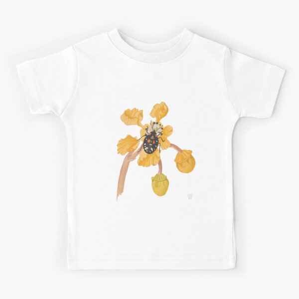 Red Spotted Insect on Blossom Kids T-Shirt