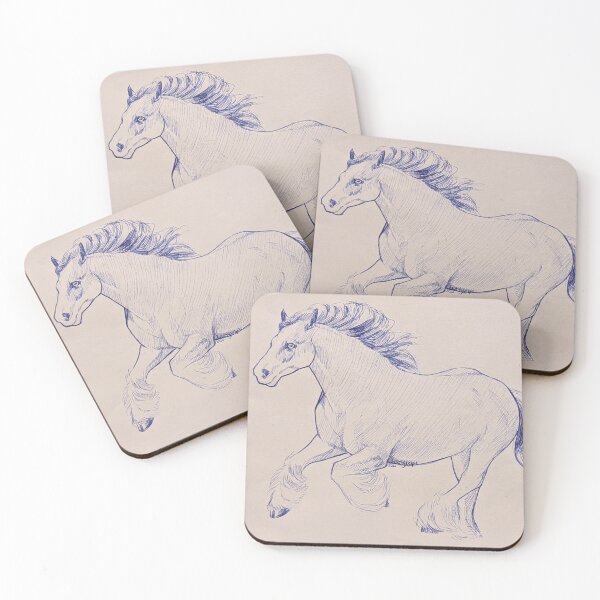 Item preview, Cantering Through the Void - Ballpoint Pen Horse Art designed and sold by KraftyKelpie.