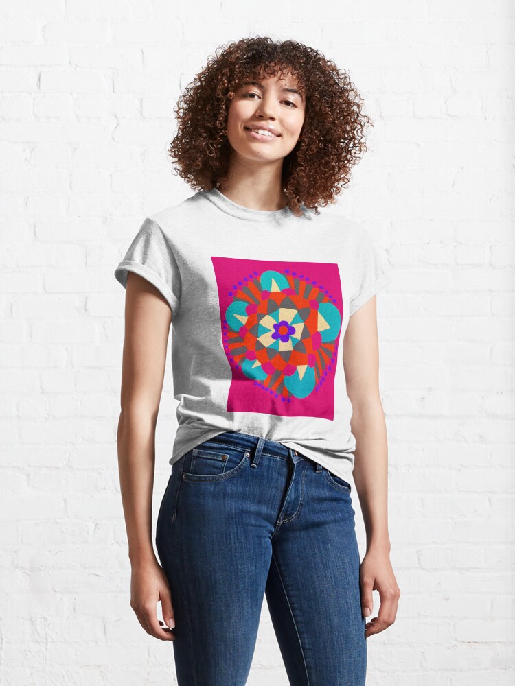 Alternate view of Flower Molecule - Hand Drawn Abstract Art Classic T-Shirt