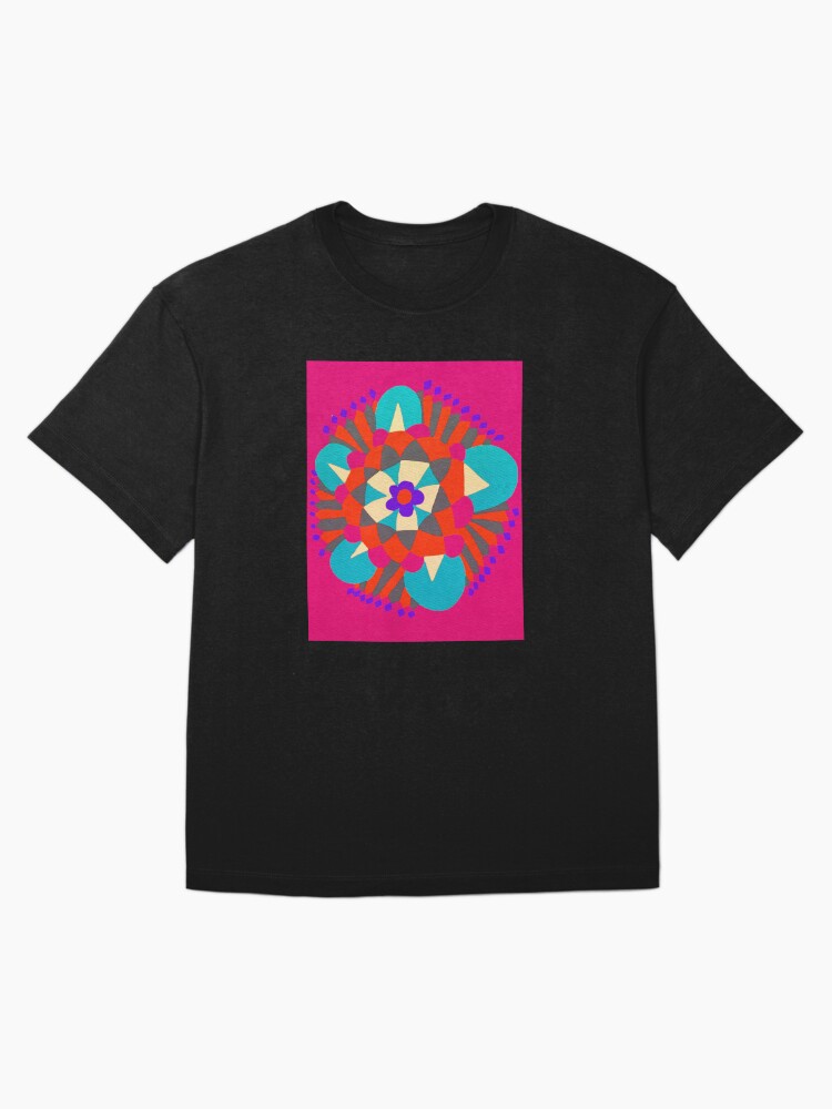 Thumbnail 3 of 7, Oversized T-Shirt, Flower Molecule - Hand Drawn Abstract Art designed and sold by OneDayArt.