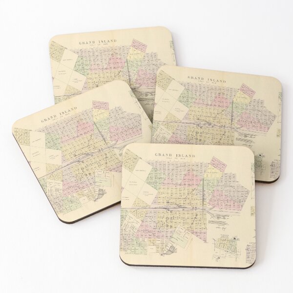 Item preview, Old Grand Island NE Map (1885) Vintage Nebraska City & Street Atlas designed and sold by BravuraMedia.