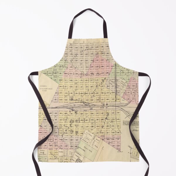 Item preview, Old Grand Island NE Map (1885) Vintage Nebraska City & Street Atlas designed and sold by BravuraMedia.