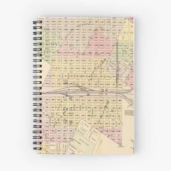 Item preview, Old Grand Island NE Map (1885) Vintage Nebraska City & Street Atlas designed and sold by BravuraMedia.