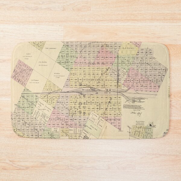 Item preview, Old Grand Island NE Map (1885) Vintage Nebraska City & Street Atlas designed and sold by BravuraMedia.