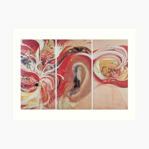 Brett Whiteley - American Dream (section of) (1968-69) oil on canvas. High quality reproduction of the original artwork. Art Print