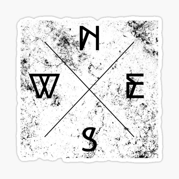 "DIRECTIONS WHITE" Sticker by sofcreation Redbubble