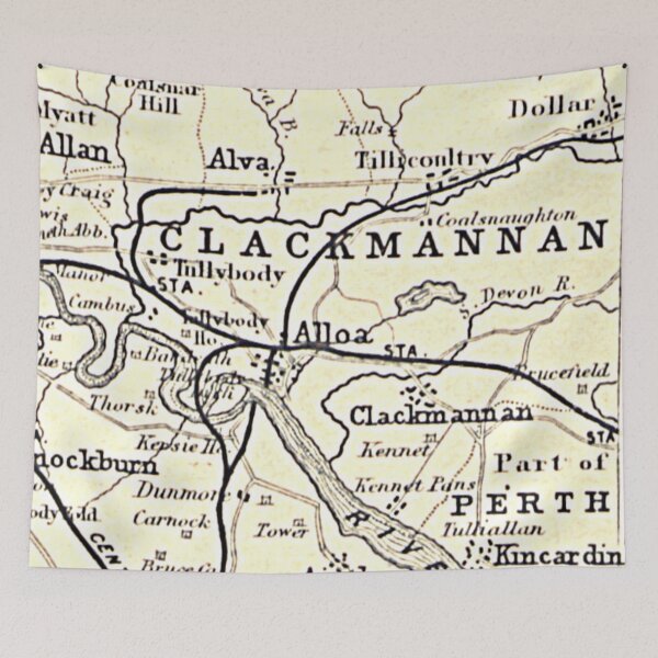 Item preview, ALLOA & surrounding area map 1898 designed and sold by yourscotland.