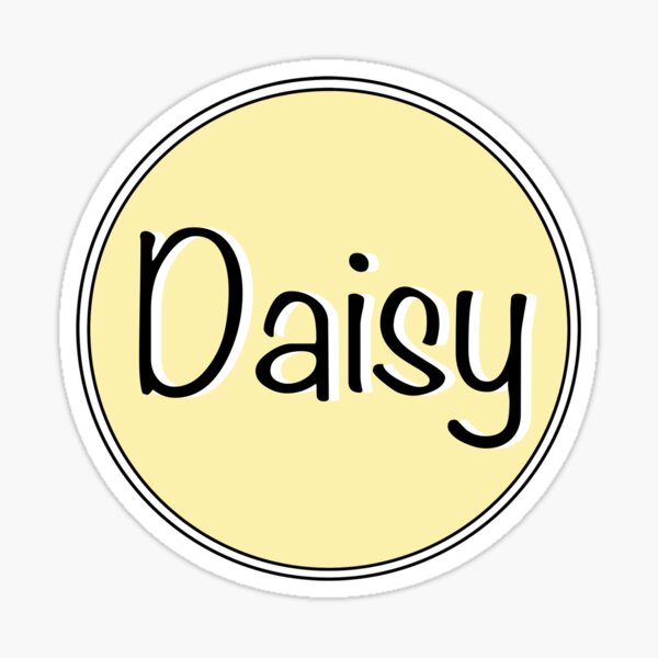 daisy-name-tag-sticker-for-sale-by-jaiyla614-redbubble